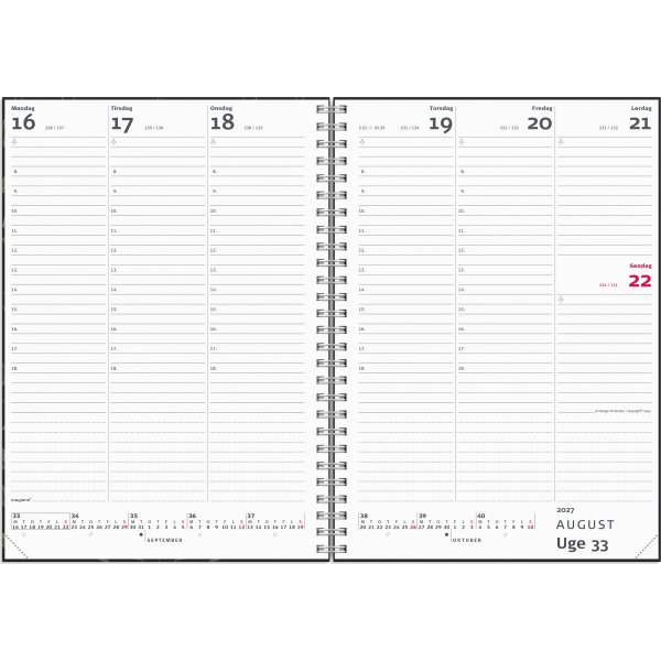 Mayland 2027 Ugekalender, højformat, gen.karton