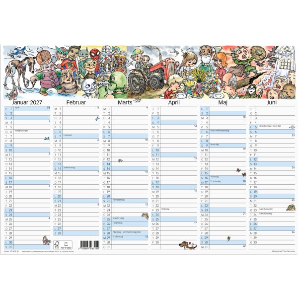 Mayland 2027 Vægkalender m. illustrationer