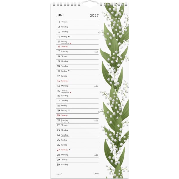 Mayland 2027 Vægkalender, blomster