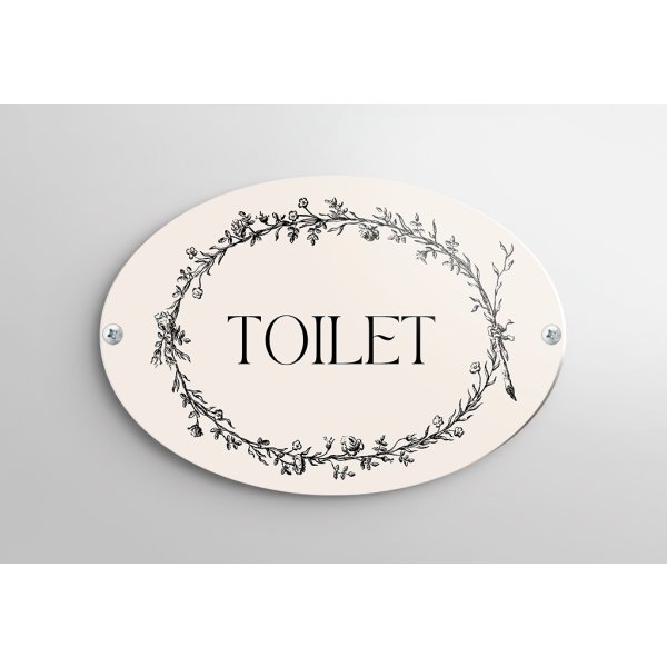 Skilt | Oval | 12 x 9 cm | M. huller