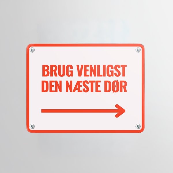 Skilt | Rektangel | 12 x 9 cm | M. huller
