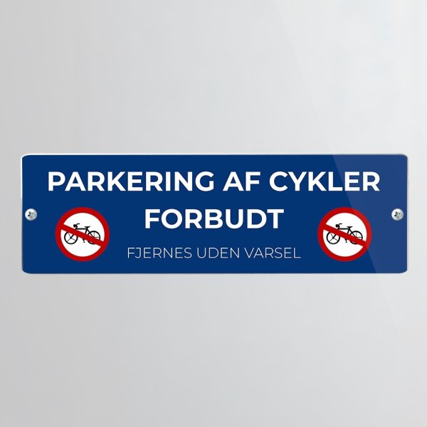 Skilt | Rektangel | 21 x 6,5 cm | M. huller