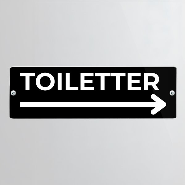 Skilt | Rektangel | 21 x 6,5 cm | M. huller