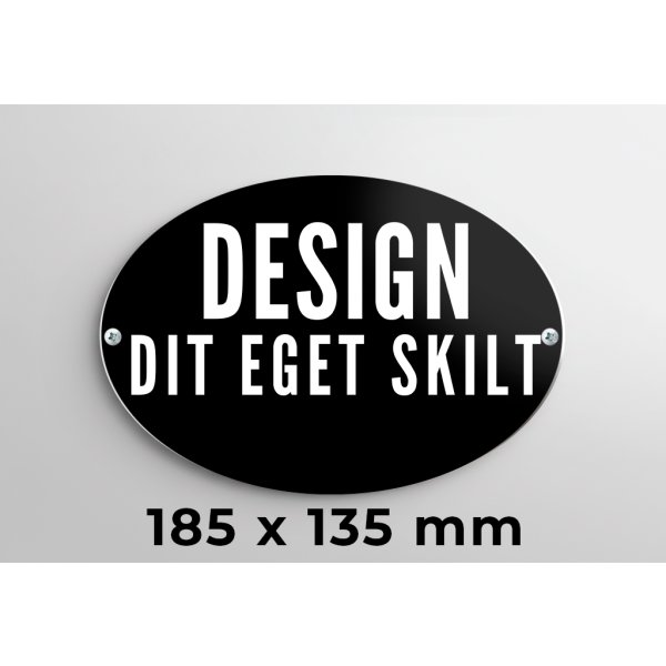 Skilt | Oval | 18,5 x 13,5 cm