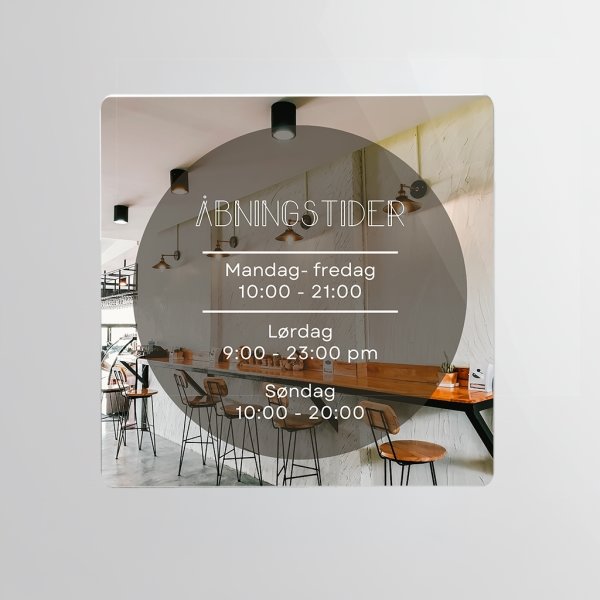 Skilt | Kvadrat | 20 x 20 cm