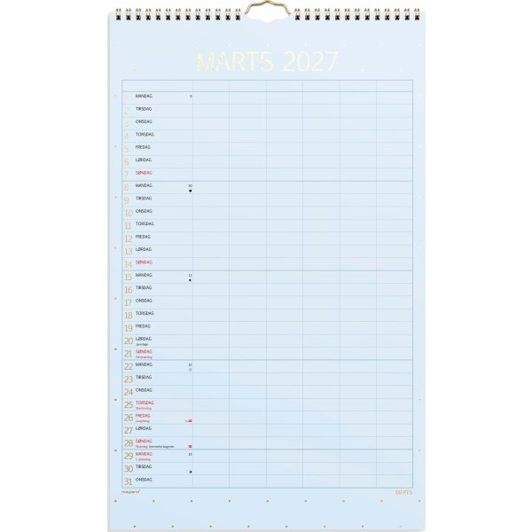 Mayland 2027 Vægkalender, Color, stor