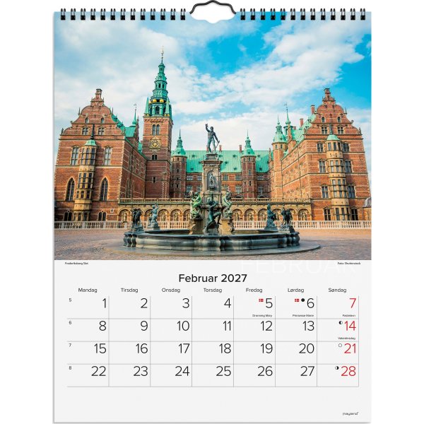 Mayland 2027 Vægkalender, danske slotte