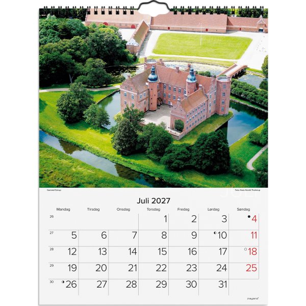 Mayland 2027 Vægkalender, danske slotte