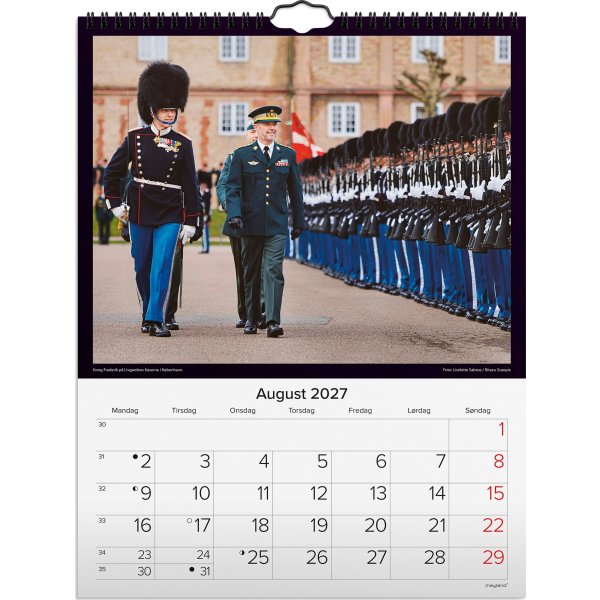 Mayland 2027 Vægkalender, kongehuset