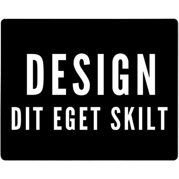Skilt | Rektangel | 12 x 9 cm