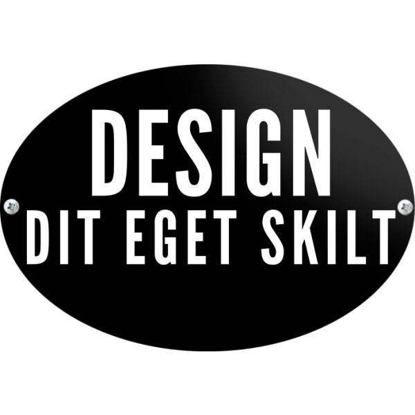Skilt | Oval | 12 x 9 cm | M. huller