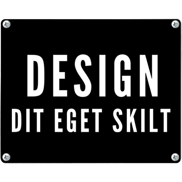 Skilt | Rektangel | 12 x 9 cm | M. huller