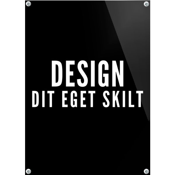 Skilt | Rektangel | 15 x 10 cm | M. huller