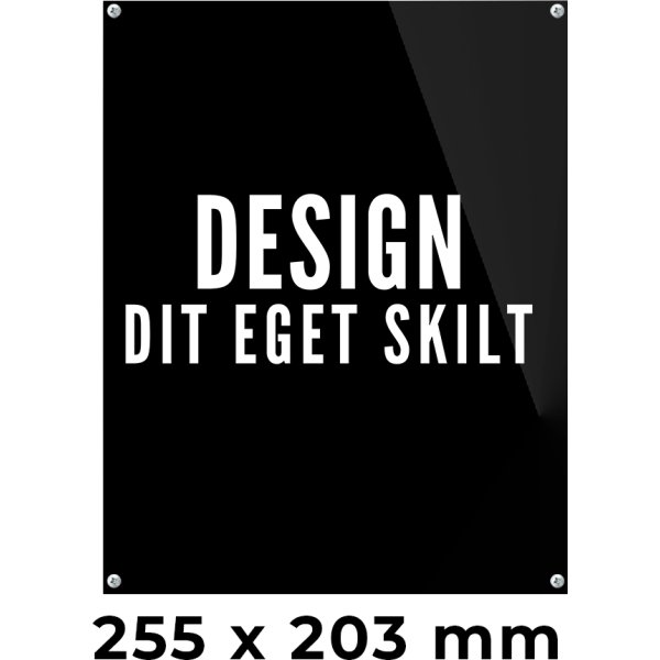 Skilt | Rektangel | 25,5 x 20,3 cm