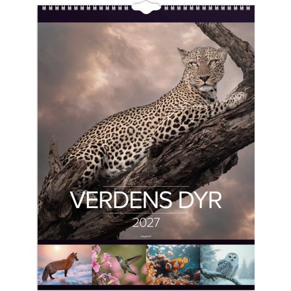 Mayland 2027 Vægkalender, verdens dyr