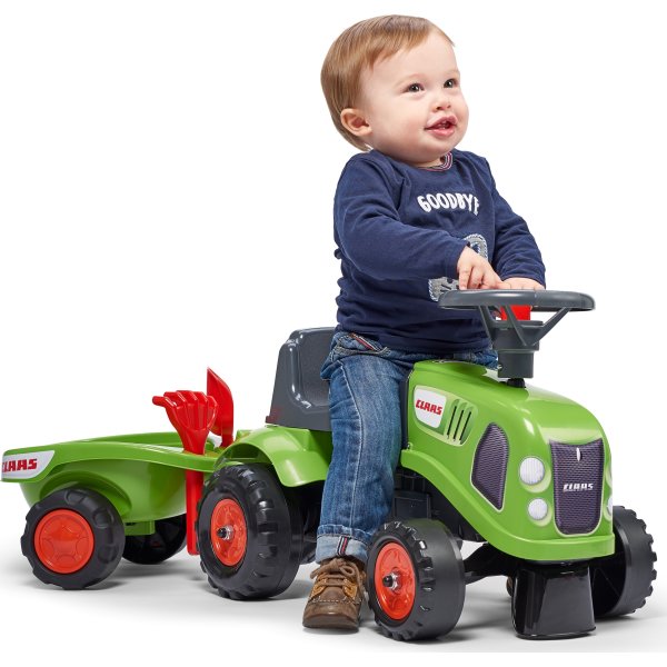 FALK Claas traktor med trailer og tilbehør