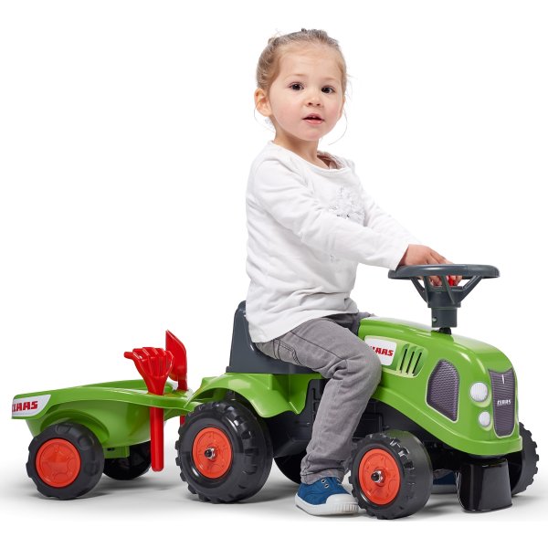 FALK Claas traktor med trailer og tilbehør