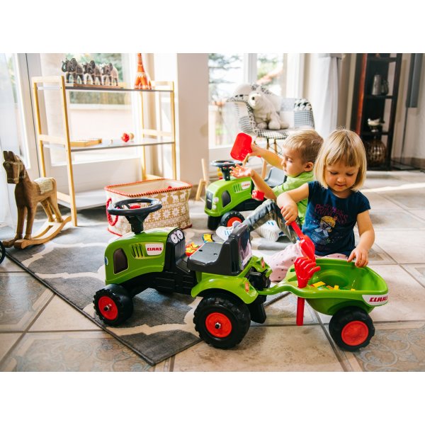 FALK Claas traktor med trailer og tilbehør