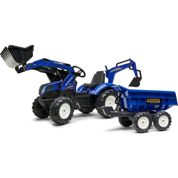 FALK New Holland rendegraver inkl. vogn med tiplad