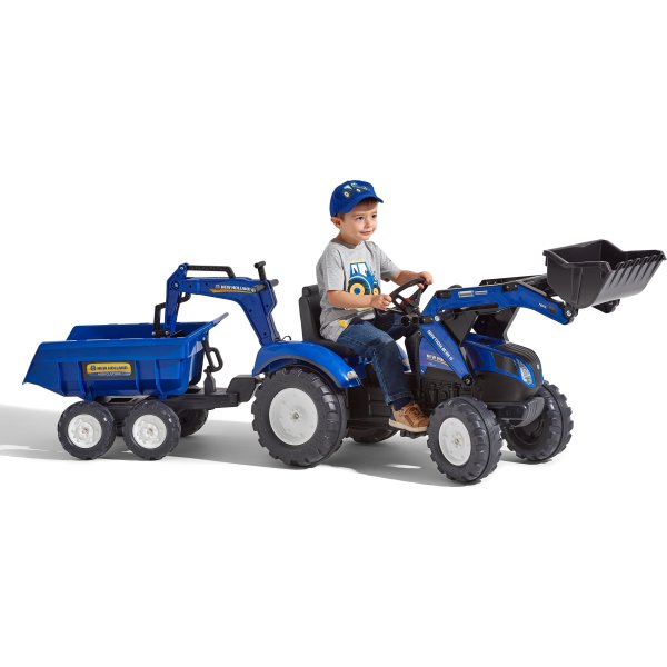 FALK New Holland rendegraver inkl. vogn med tiplad