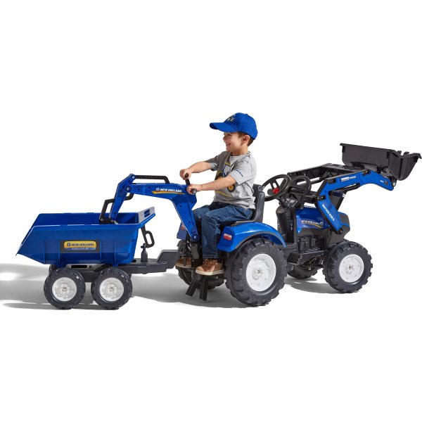 FALK New Holland rendegraver inkl. vogn med tiplad