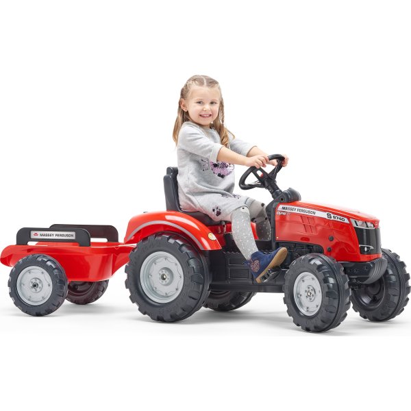 FALK Massey Ferguson traktor m/vogn, rød