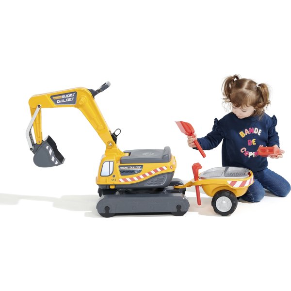 FALK Super Builder gravemaskine m/vogn, gul