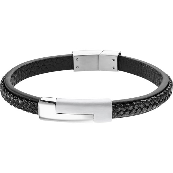 Lotus Style armbånd til mænd, læder, L19cm