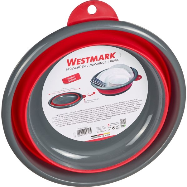 Westmark Balje, foldbar, grå/rød, 4,5L.