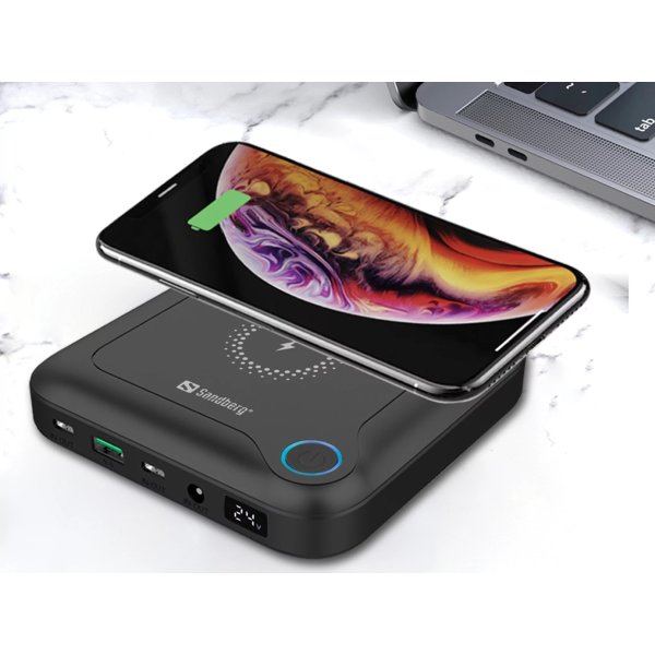 Sandberg All-in-1 Laptop Powerbank, 25000 mAh