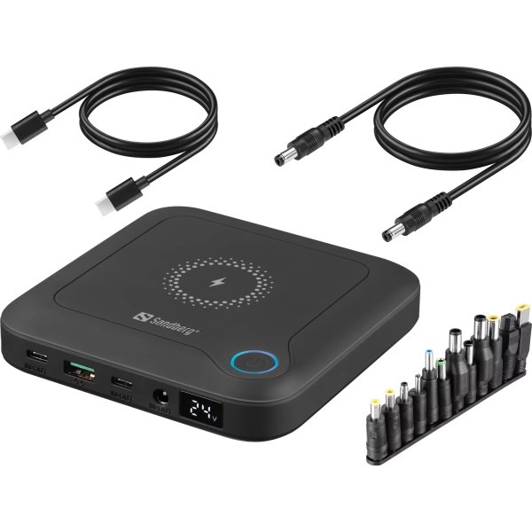 Sandberg All-in-1 Laptop Powerbank, 25000 mAh