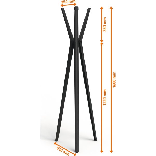 Durable Stumtjener m. 6 knager DURASTORE®, sort