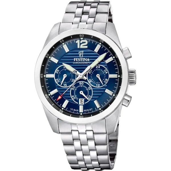 FESTINA Chronosport Herreur, blå skive, Ø43,8mm
