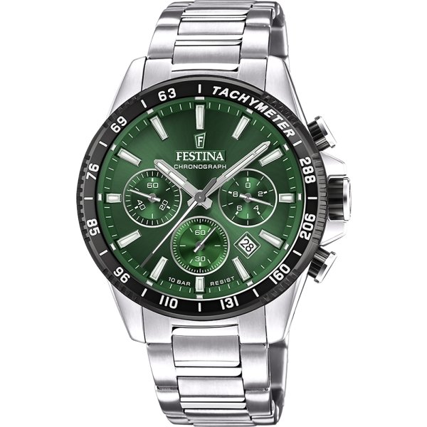 FESTINA Chronosport Herreur, grøn skive, Ø45mm