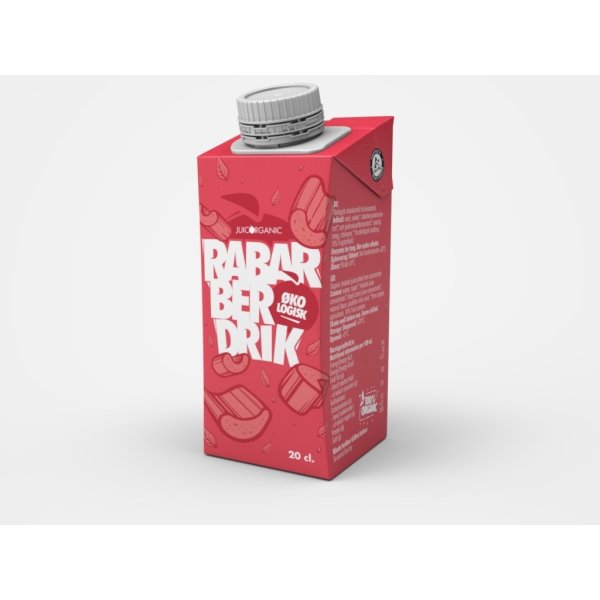 JuicOrganic Økologisk Rabarberdrik, 20 cl