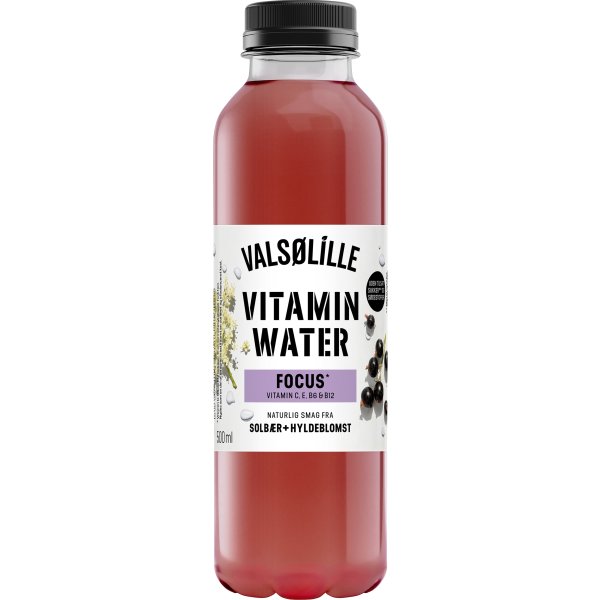 Valsølille Vitamin Water Solbær/Hyldeblomst 0,5 l