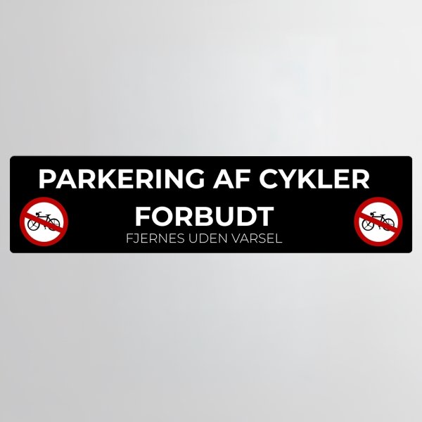 Skilt | Rektangel | 27 x 6,5 cm