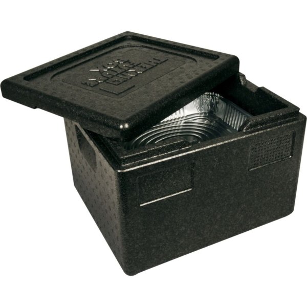 Termokasse, 39x33x28cm, 19L, 1/2 GN, EPP, sort