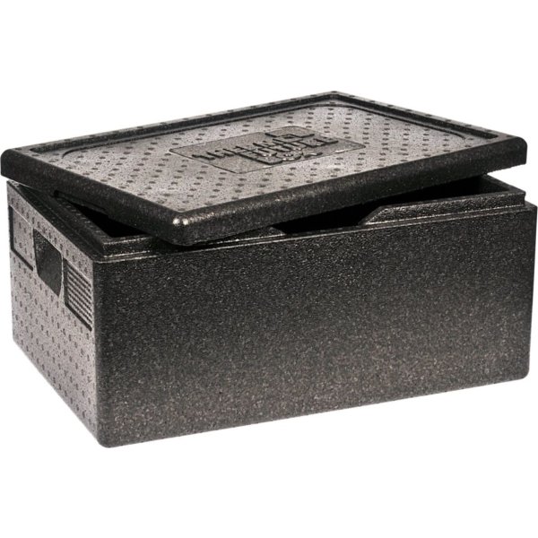 Termokasse, 60x40x33cm, 49L, 1/1 GN, EPP, sort