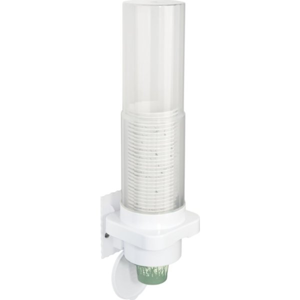 Vægdispenser, til Ø50-80 mm kopper, ABS/PP, hvid