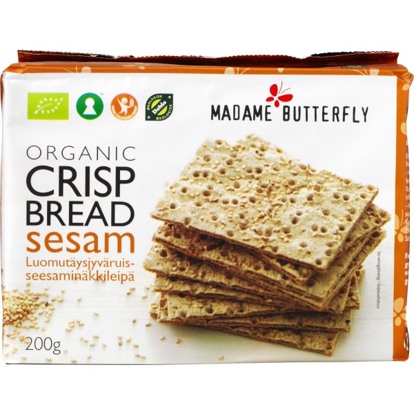 Madame Butterfly Øko knækbrød med sesam, 200 g