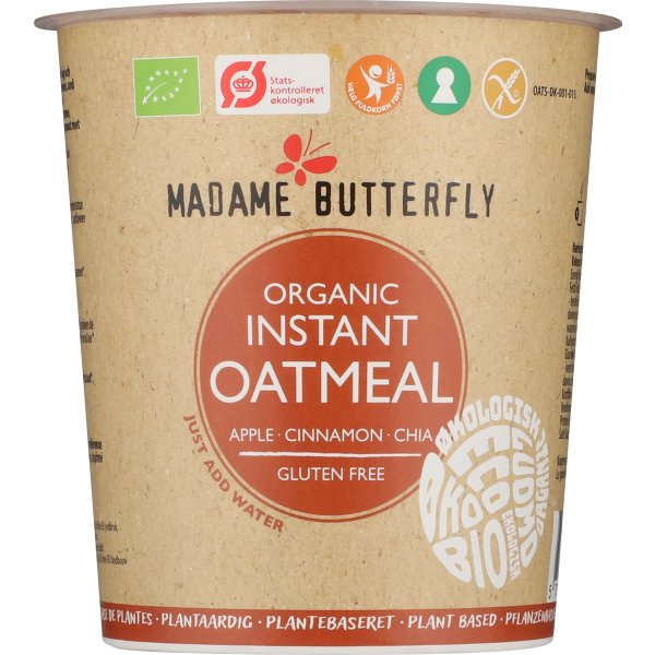 Madame Butterfly Øko Havregrød Æble-Kanel, 55 g