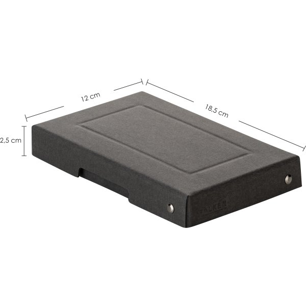 Exacompta Pure Box, 100x150mm, H25 mm, sort