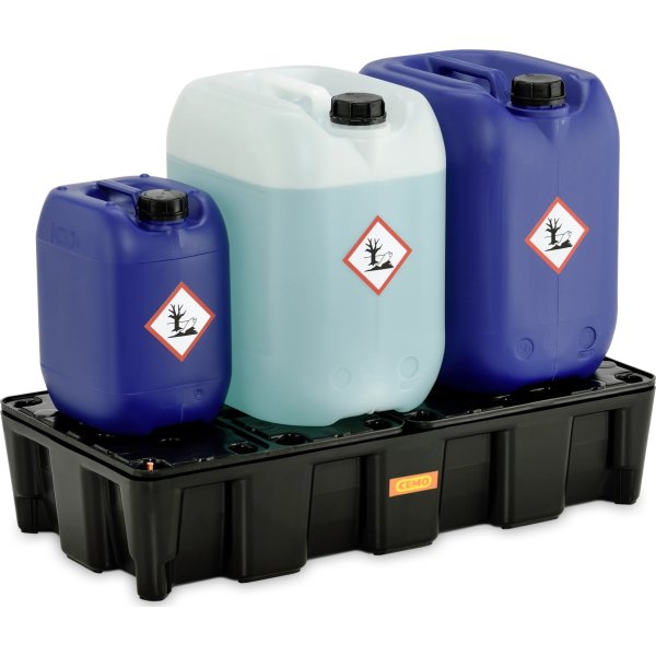Opsamlingskar med PE rist, PE, 35L, 80x40x18 cm.