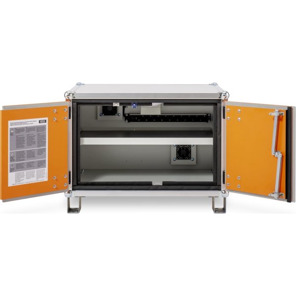 Batteriopbevaringsskab 230V m/fødder, 66x80x62 cm.