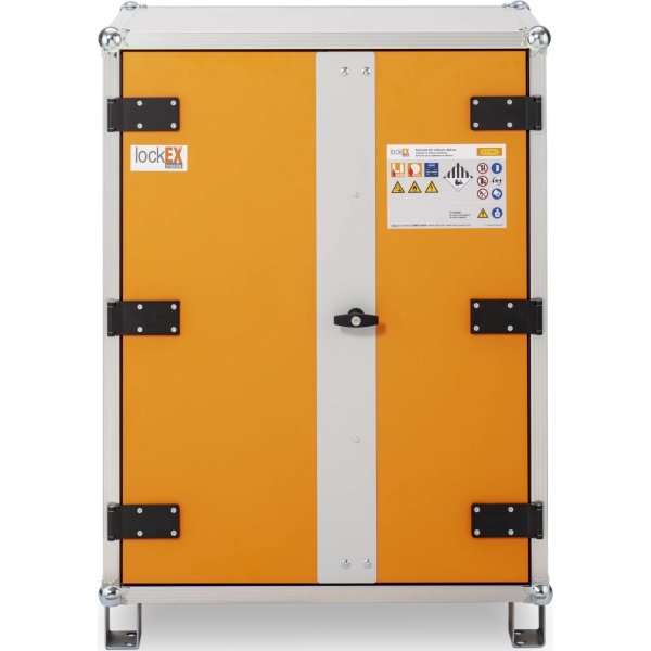 Batteriopbevaringsskab 230V m/fødder, 66x80x111 cm