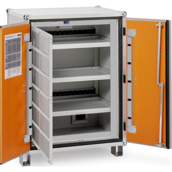 Batteriopbevaringsskab 400V m/fødder, 66x80x111 cm