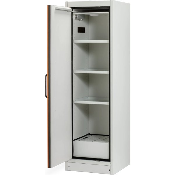 Batteriopbevaringsskab, venstre dør, 64x60x195 cm.