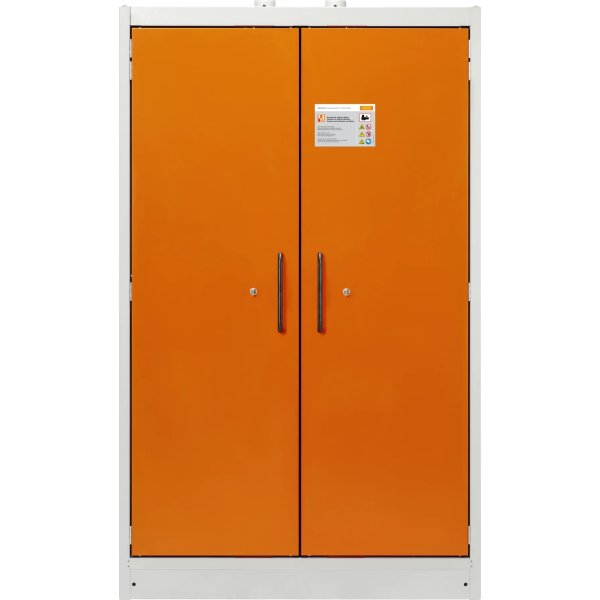 Batteriopbevaringsskab, dobbelt dør, 120x60x195 cm