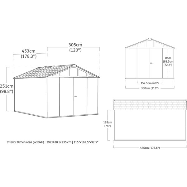 Keter Skur Stronghold 10x15, grå